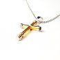 QC48 Black Cross Energy Power Pendant with Crystal