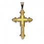 QC52 Two-Tone Cross Energy Pendant with Gold Sparkle