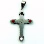 QC52 Two-Tone Cross Energy Pendant with Gold Sparkle