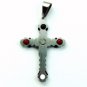 QC52 Two-Tone Cross Energy Pendant with Gold Sparkle