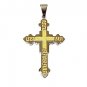 QC52 Two-Tone Cross Energy Pendant with Gold Sparkle