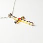 QC50 Cross Energy Power Pendant with Crystal Gold