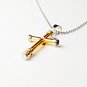 QC50 Cross Energy Power Pendant with Crystal Gold
