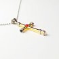 QC50 Cross Energy Power Pendant with Crystal Gold