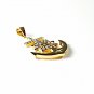 QP58 Anchor Gold Quantum Energy Nautical Symbol Pendant with Crystals