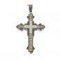 QC53 Cross Energy Pendant with Silver Sparkle