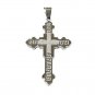 QC53 Cross Energy Pendant with Silver Sparkle