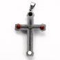 QC55 3-Layered 2-Tone Cross Energy Pendant Necklace