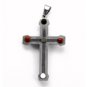 QC55 3-Layered 2-Tone Cross Energy Pendant Necklace