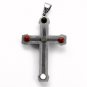 QC55 3-Layered 2-Tone Cross Energy Pendant Necklace