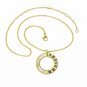 QP61 Circle of Life Mother-of-Pearl Gold Energy Quantum Pendant