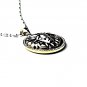 QP59 Lion Head Silver Quantum Energy Pendant with Crystals