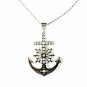 QP58 Anchor Classic Quantum Energy Nautical Symbol Pendant with Crystals