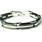 QB33 Ikeda 2-Tone Quantum Energy Power Bracelet with 4 Energies Crystals