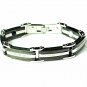 QB33 Ikeda 2-Tone Quantum Energy Power Bracelet with 4 Energies Crystals