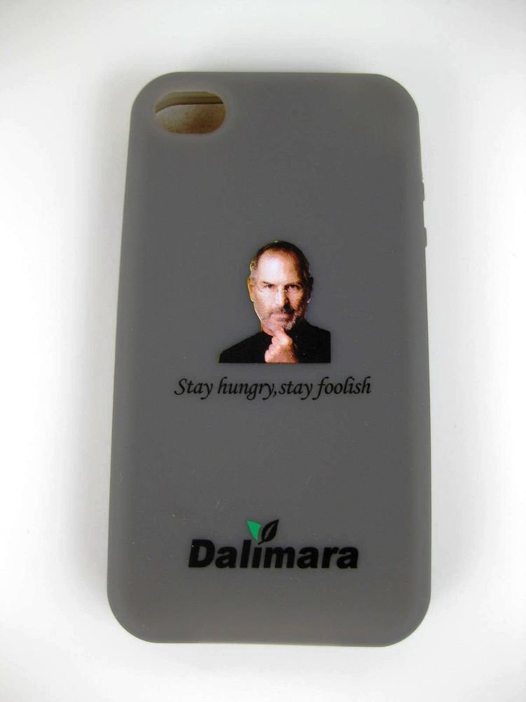 Grey Quantum Case Cover for iPhone 4 Steve's Face + Anti-radiation 1700 Neg Ions