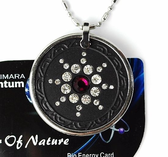QP7 Quantum Necklace Energy 5K Negative Ion Swarovski Ruby July Birthday