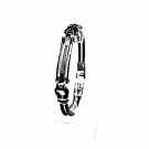 QB5 Dalimara Kasugai Double-cord Rubber & Stainless Steel Crystal Bracelet