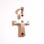 QC14 Quantum Cross Stainless Steel 3-Layer Pendant 3-Energy with Crystals