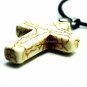 Quantum Cross Pendant Turquoise White with Tourmaline