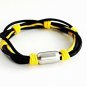 QBL7 Dalimara Leather & Stainless Steel Surfer Magnetic Bracelet Multi-strand