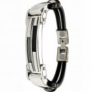 QB15 Iwakura Multi-cord Rubber & Stainless Steel Quantum Bracelet