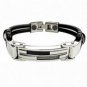 QB15 Iwakura Multi-cord Rubber & Stainless Steel Quantum Bracelet