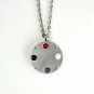 QP31 Shiny Stainless Steel Magnetic Greek Key Design Necklace