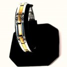 QB19 Dalimara Magnetic Stainless Steel Men's Fancy Screw 2-Tone Bracelet