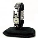 QB20 Dalimara Magnetic Stainless Steel Men's Bracelet with Crystals