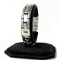 QB20 Dalimara Magnetic Stainless Steel Men's Bracelet with Crystals