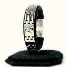 QB21 Dalimara Magnetic Stainless Steel Men's Bracelet with 5 Trio Crystals