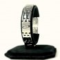 QB21 Dalimara Magnetic Stainless Steel Men's Bracelet with 5 Trio Crystals
