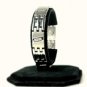 QB21 Dalimara Magnetic Stainless Steel Men's Bracelet with 5 Trio Crystals