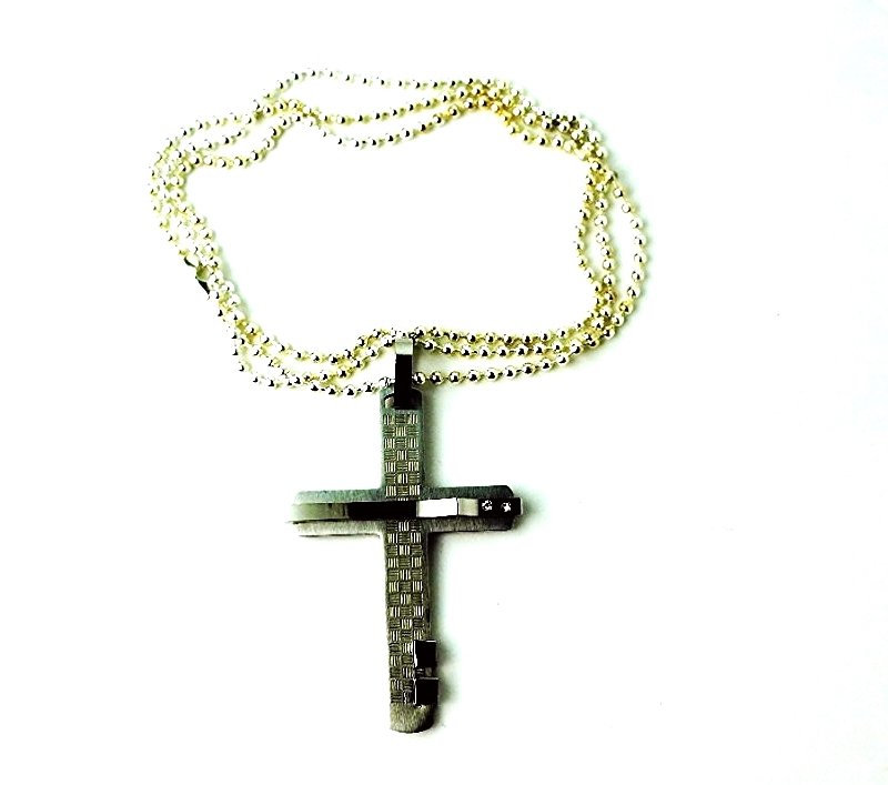 QC26 Quantum Cross Pendant Black Germanium and Neodymium Rare-earth Magnet
