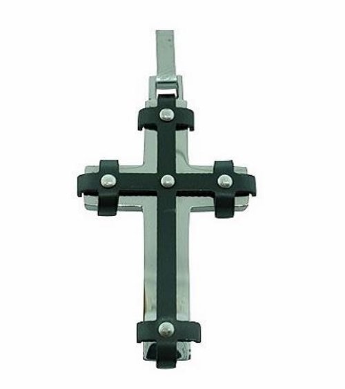 QC27 Dalimara Tribeca Cross Pendant Energized with Natural Minerals Black