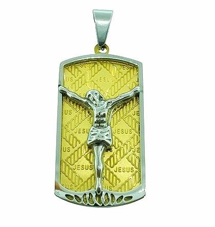 QC28 Dalimara Dog Tag Cross Pendant Energized with Natural Minerals