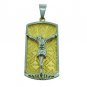 QC28 Dalimara Dog Tag Cross Pendant Energized with Natural Minerals