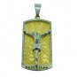 QC28 Dalimara Dog Tag Cross Pendant Energized with Natural Minerals
