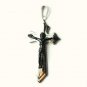 QC31 Dalimara Energized Cross Magnetic Pendant 2-Tone with Energy chips