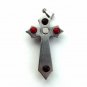 QC31 Dalimara Energized Cross Magnetic Pendant 2-Tone with Energy chips