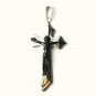 QC31 Dalimara Energized Cross Magnetic Pendant 2-Tone with Energy chips