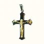 QC32 Dalimara Energized Cross Magnetic Pendant 2-Tone with Energy chips