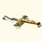 QC32 Dalimara Energized Cross Magnetic Pendant 2-Tone with Energy chips