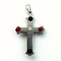 QC32 Dalimara Energized Cross Magnetic Pendant 2-Tone with Energy chips
