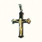 QC32 Dalimara Energized Cross Magnetic Pendant 2-Tone with Energy chips