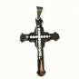 QC33 Dalimara Energized Cross Magnetic Pendant 2-Tone with Crystals Energy chips
