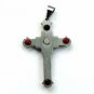 QC33 Dalimara Energized Cross Magnetic Pendant 2-Tone with Crystals Energy chips