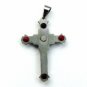 QC33 Dalimara Energized Cross Magnetic Pendant 2-Tone with Crystals Energy chips