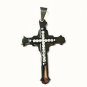 QC33 Dalimara Energized Cross Magnetic Pendant 2-Tone with Crystals Energy chips
